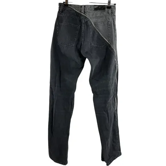 Eb Denim Asymmetric Black Gemini Denim Jeans Size 24